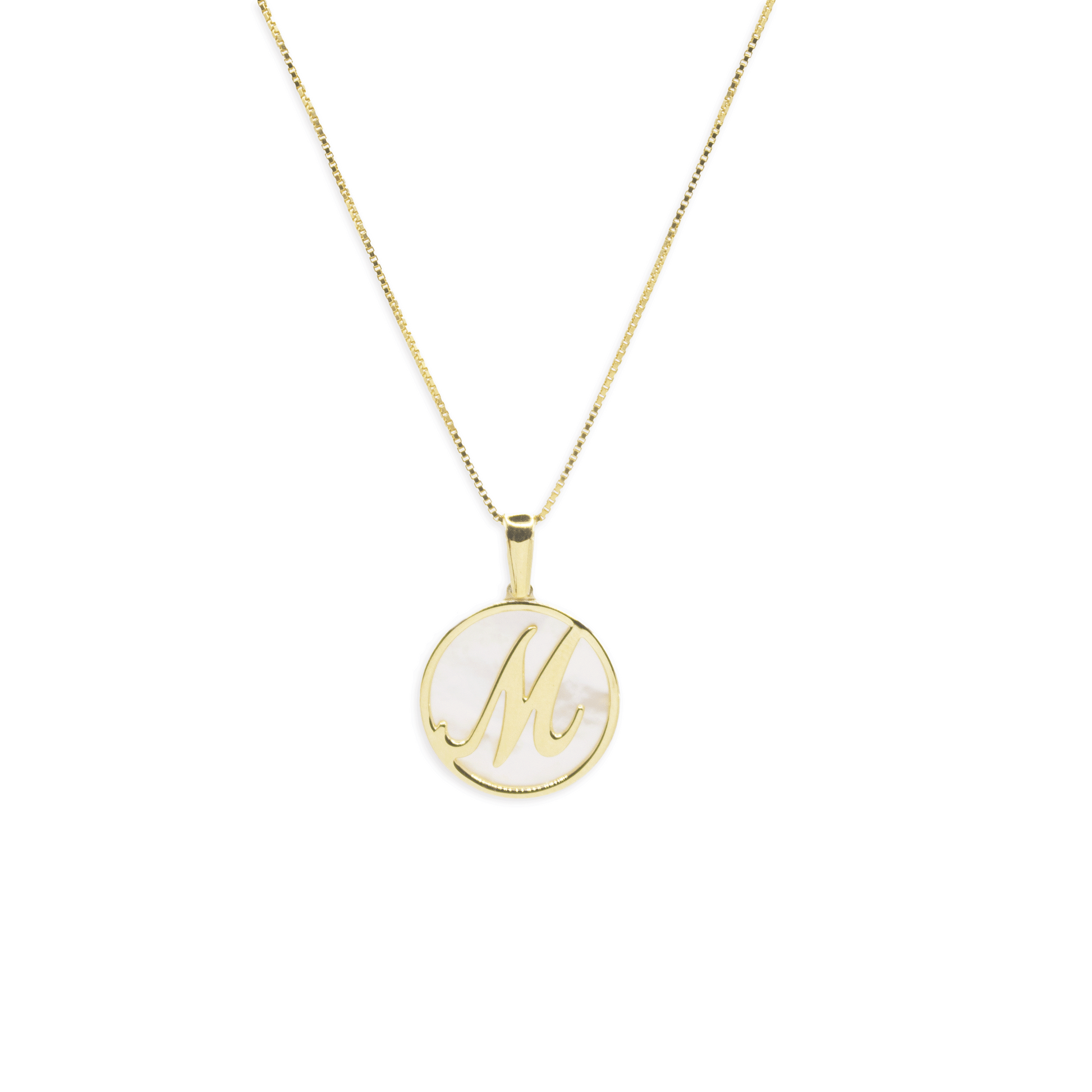 Mother-of-Pearl Letter Necklace