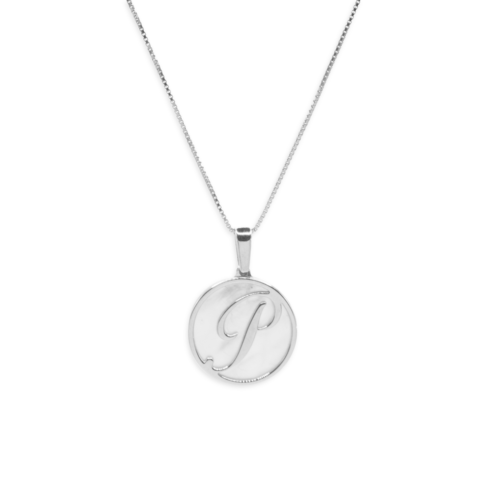 Mother-of-Pearl Letter Necklace