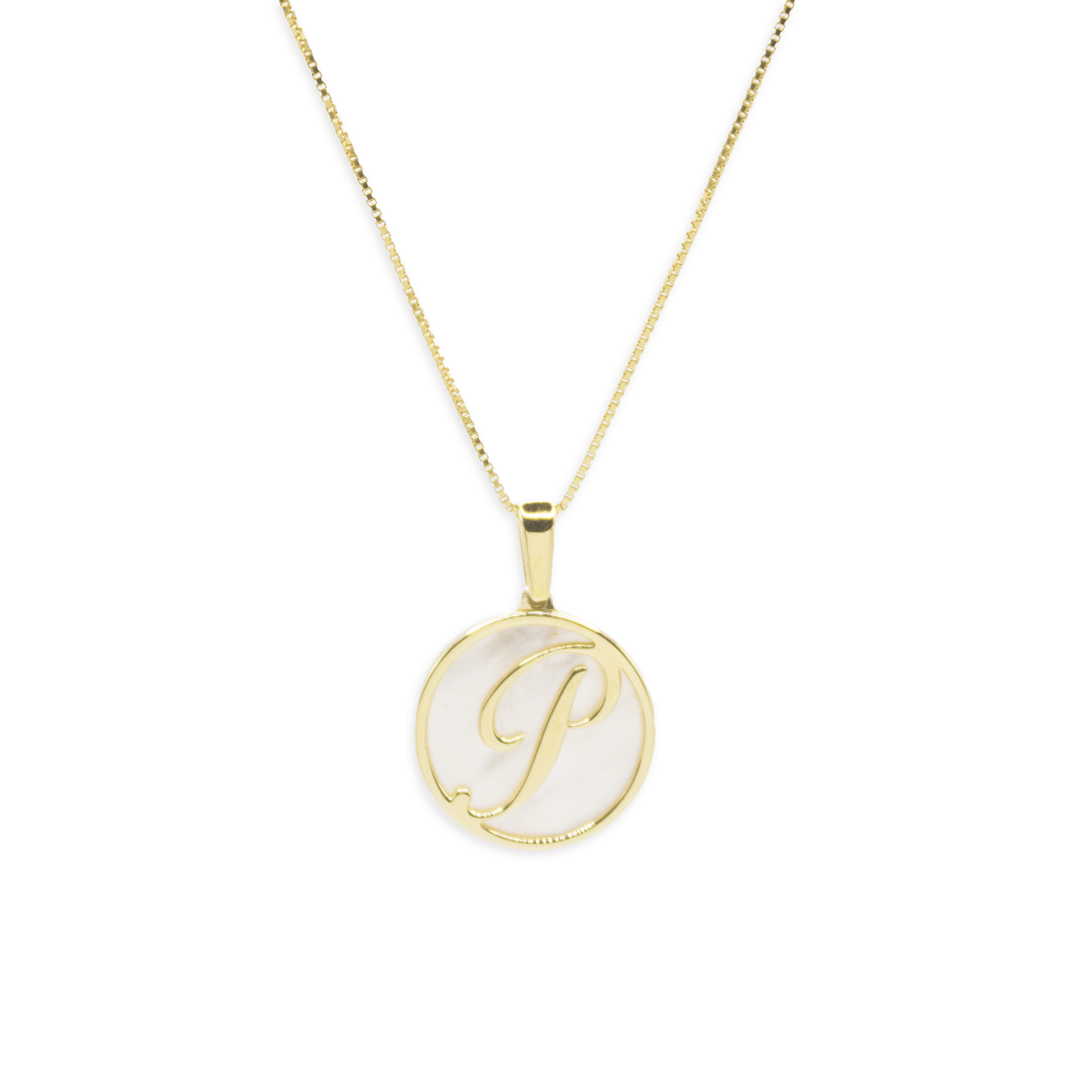 Mother-of-Pearl Letter Necklace