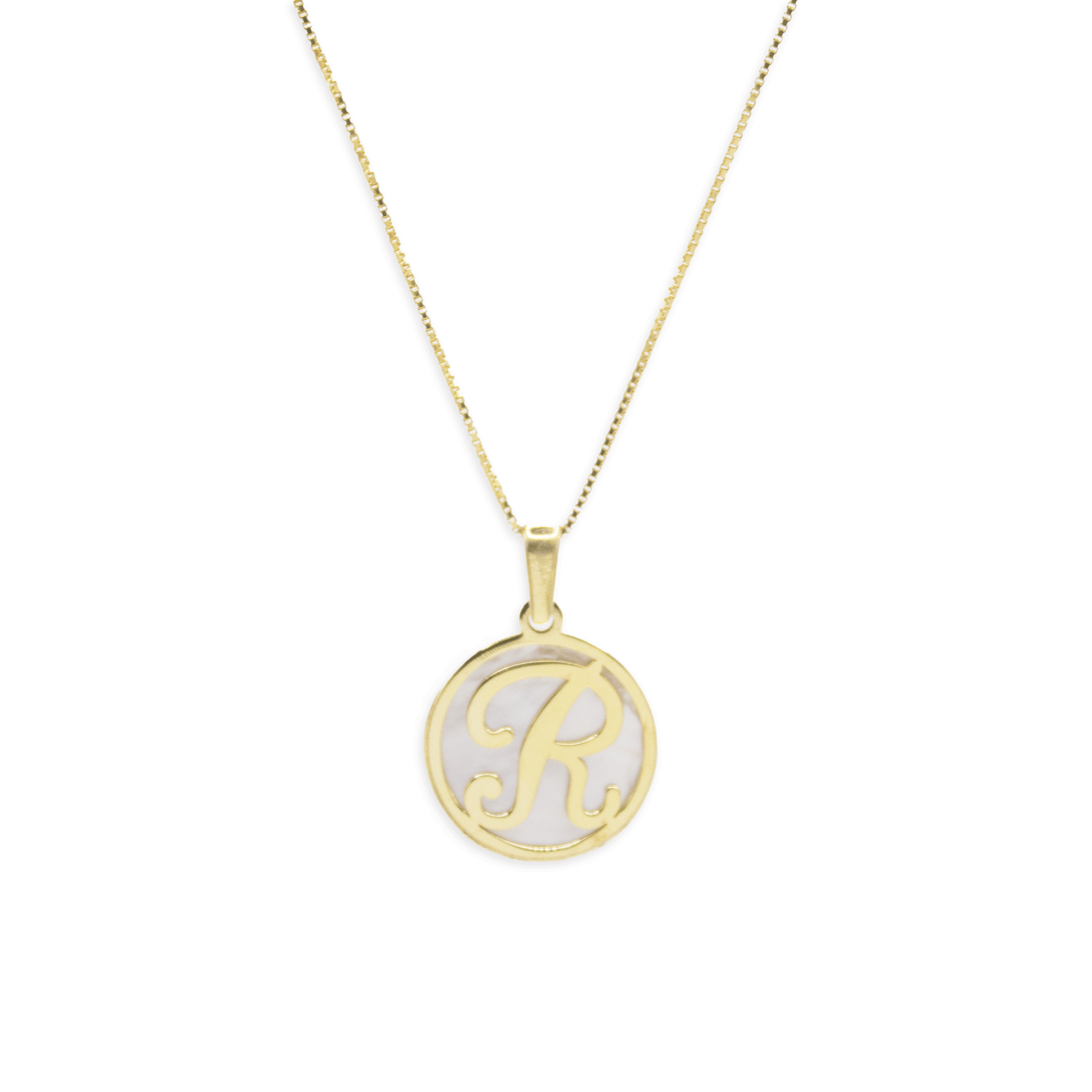 Mother-of-Pearl Letter Necklace
