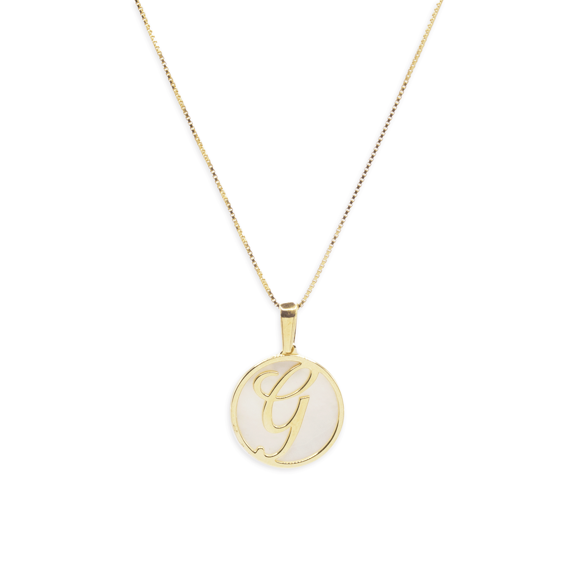 Mother-of-Pearl Letter Necklace