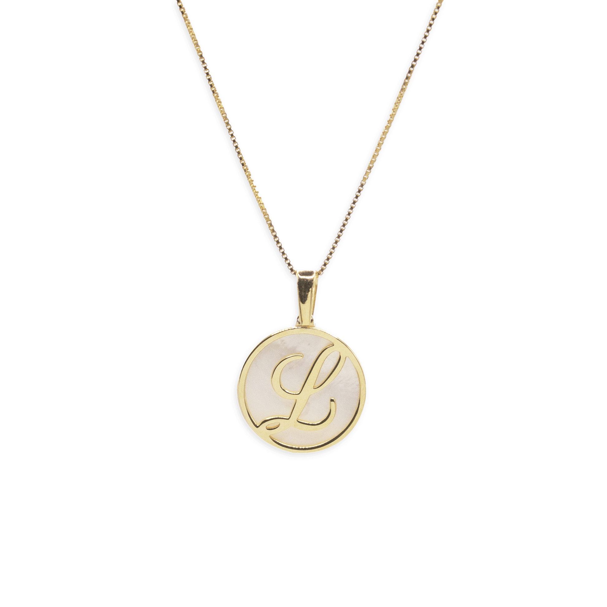 Mother-of-Pearl Letter Necklace