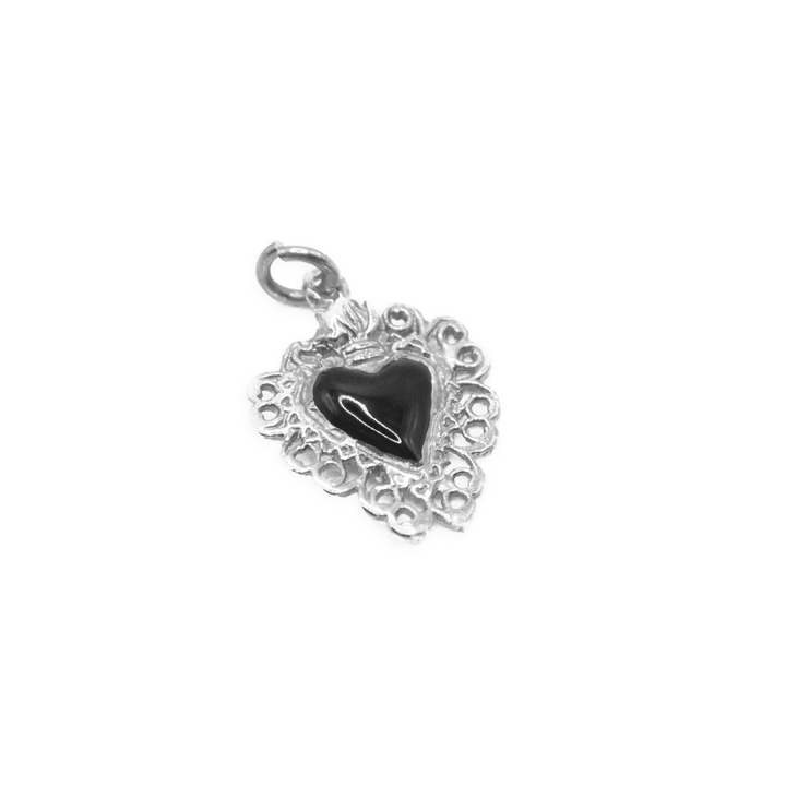 Ciondolo Cuore ex Voto Nero