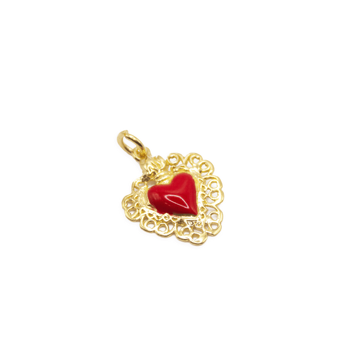 Ciondolo Cuore ex Voto Rosso