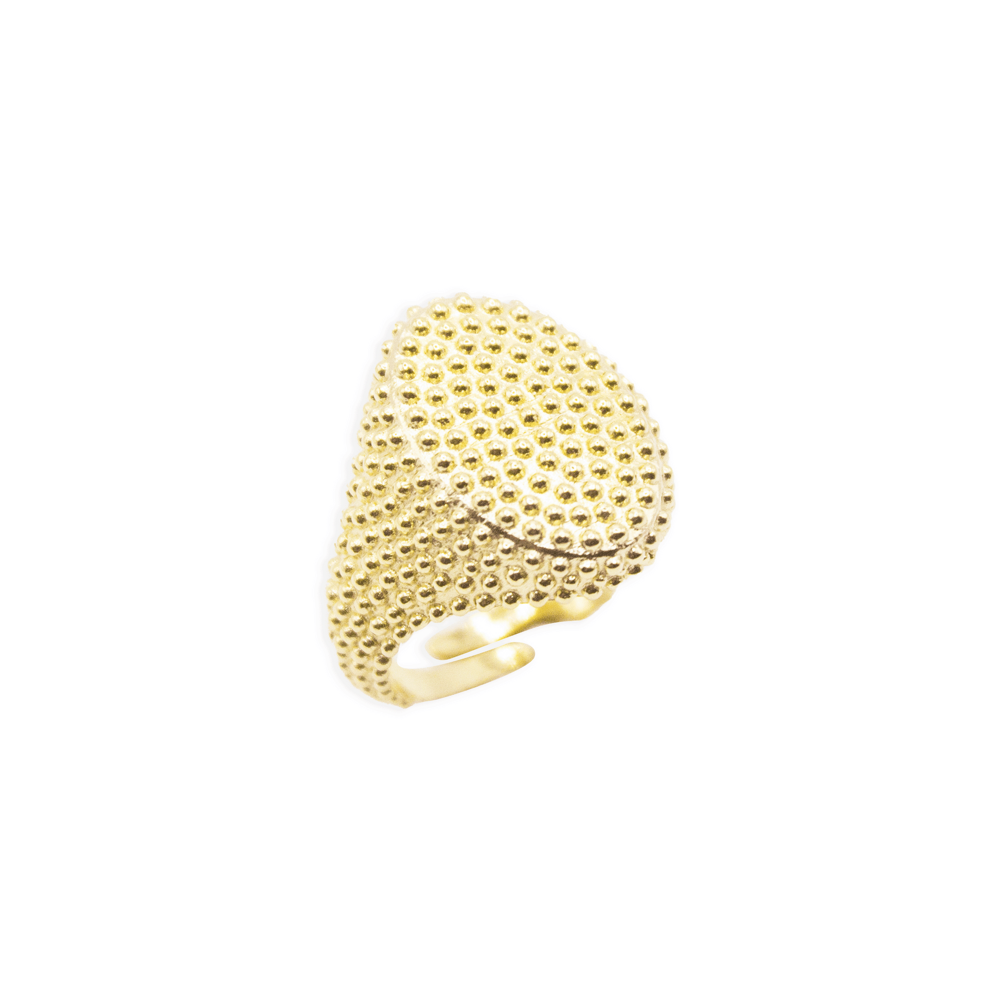 Madera Oval Pinky Ring with Balls