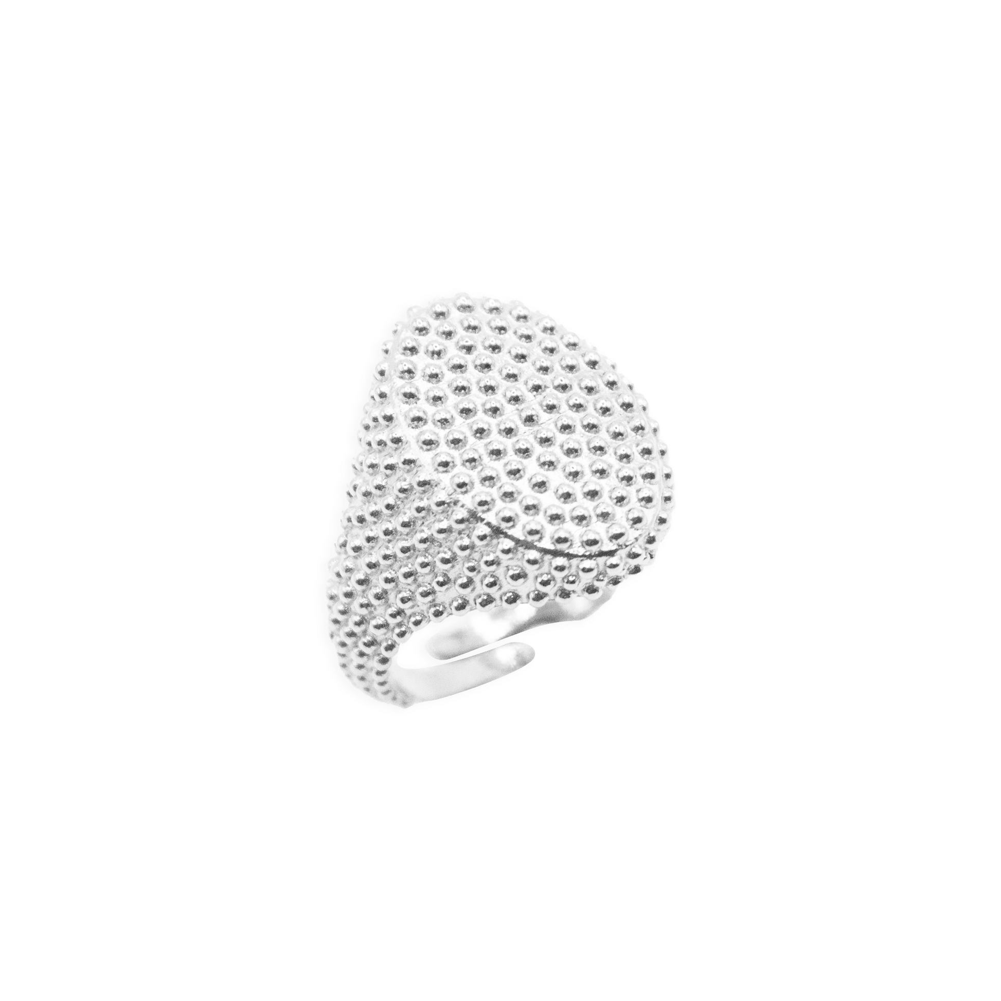 Madera Oval Pinky Ring with Balls
