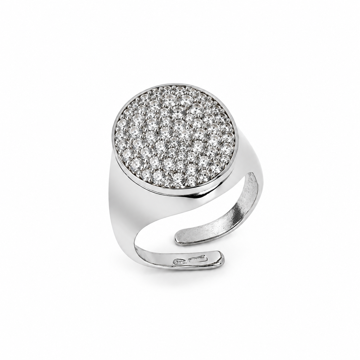 Anello Madera Tondo da mignolo Luxury Strass