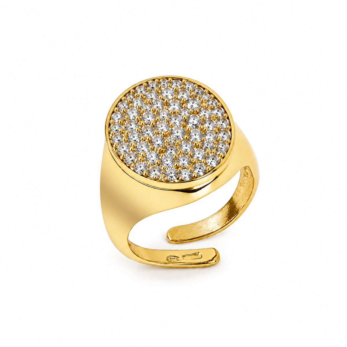 Anello Madera Tondo da mignolo Luxury Strass