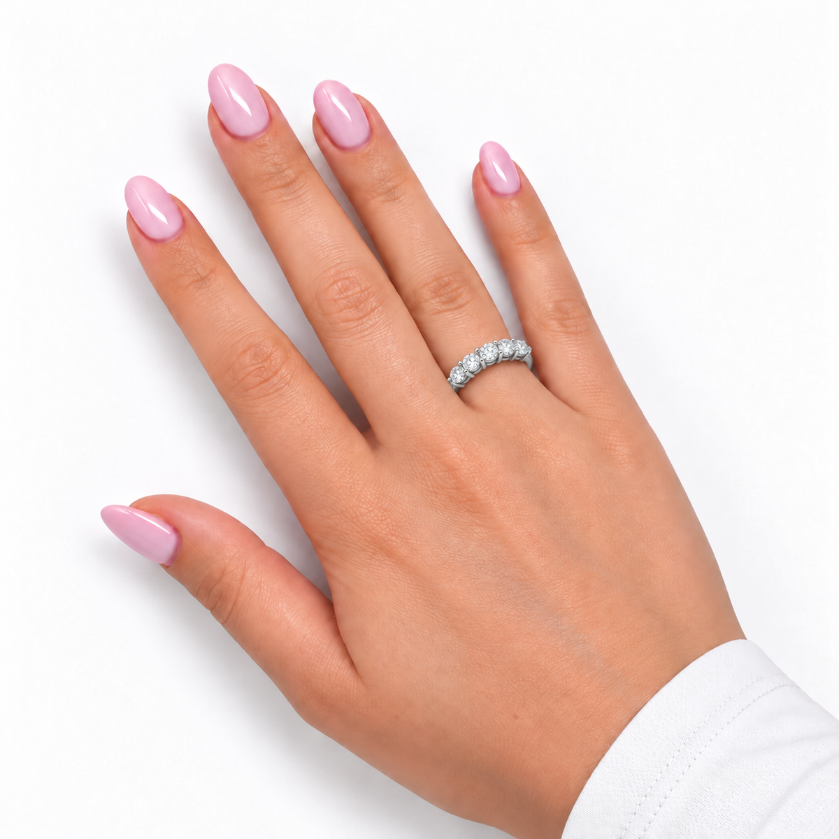 Anello Riviera Moissanite