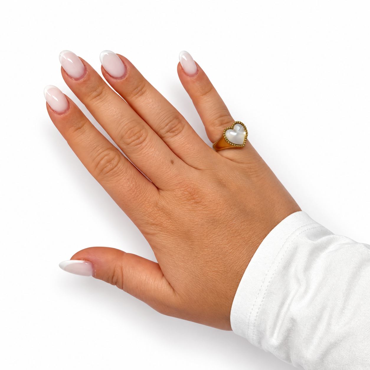 Anillo Corazón Nácar para meñique