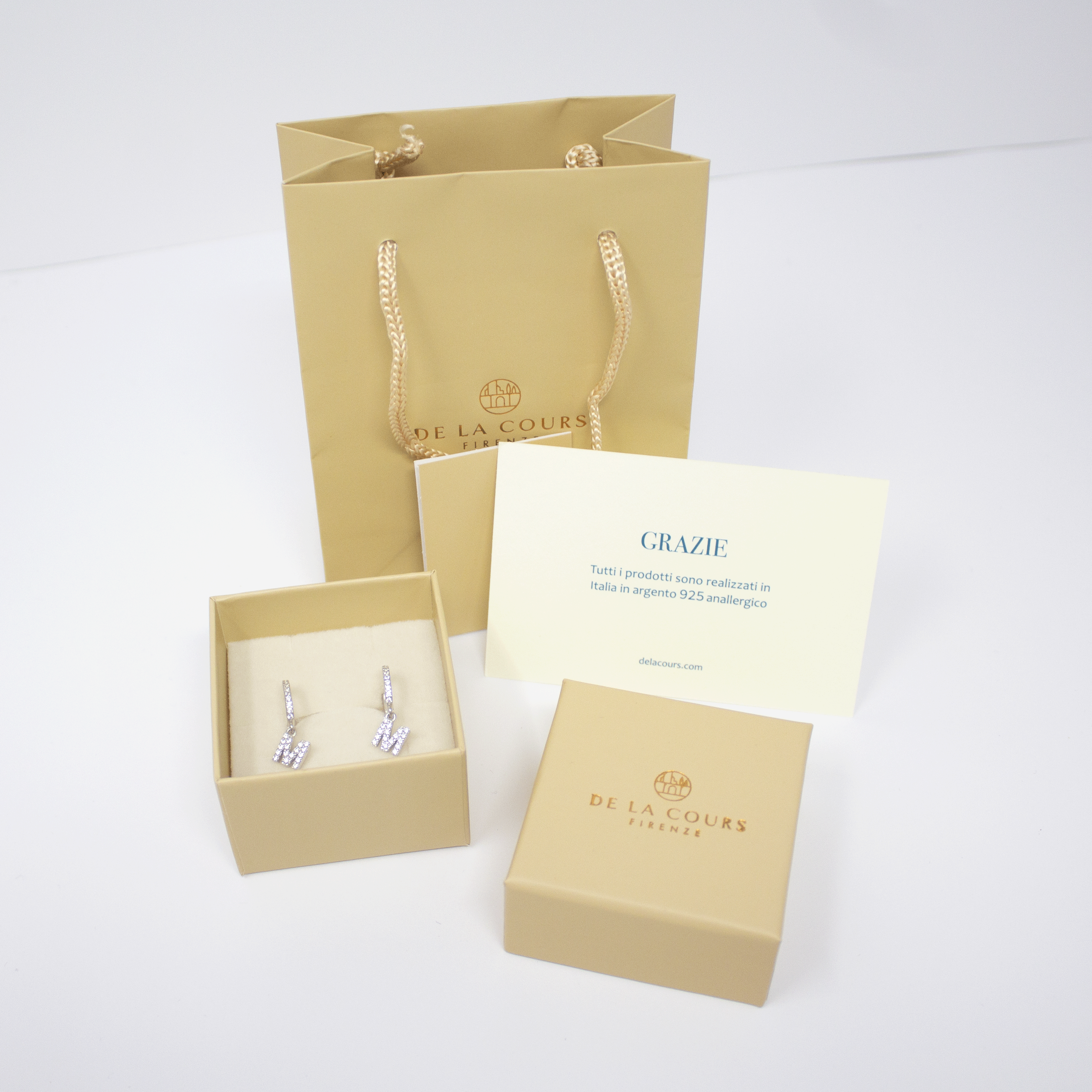 Orecchini Lettere preziose pendenti