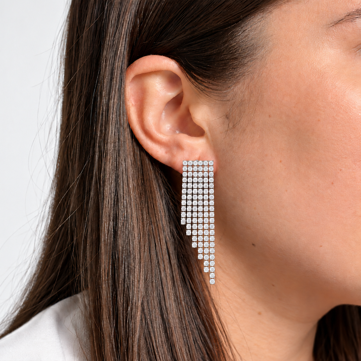 Sandy Slim Tennis Earrings