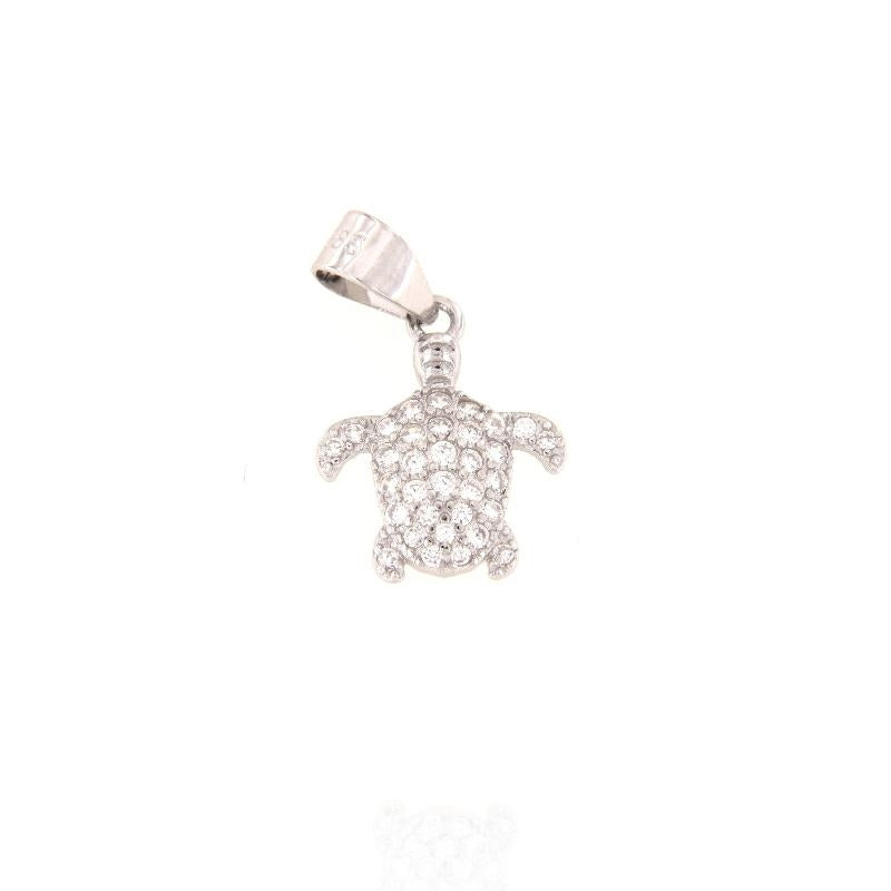 Turtle Pendant with Zircons