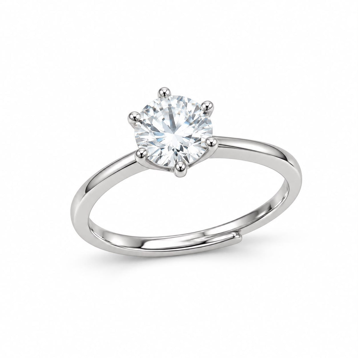 Anello Punto Luce Moissanite