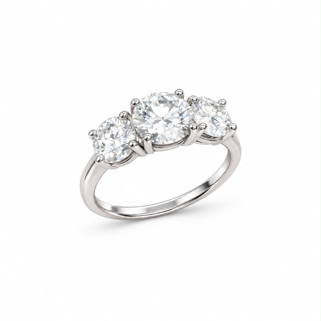 Anello Trilogy Moissanite