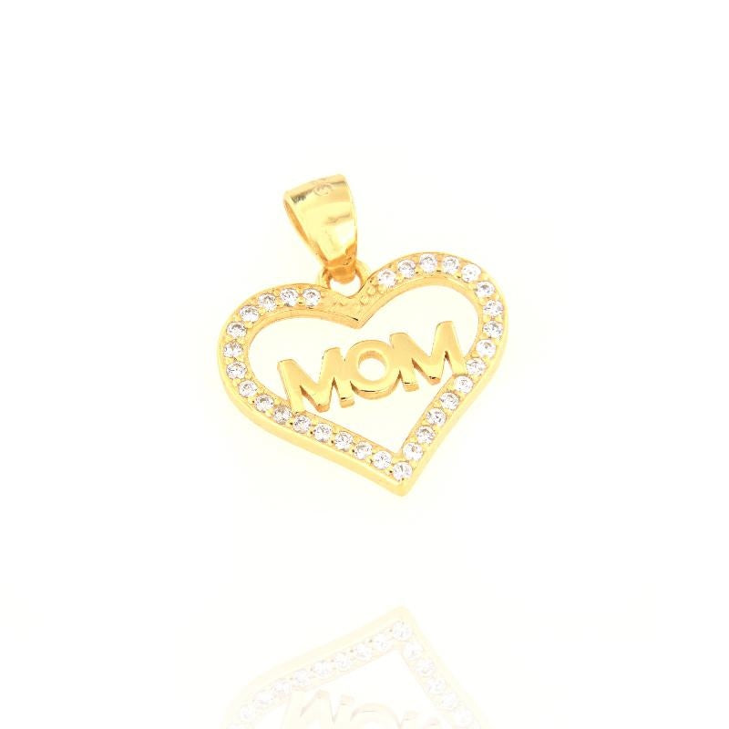 Colgante Corazón Mamá Circonitas