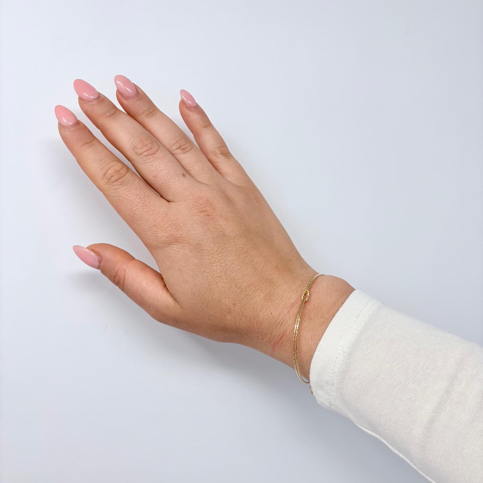 Bracciale Malaga Diamantato Rigido Nodo