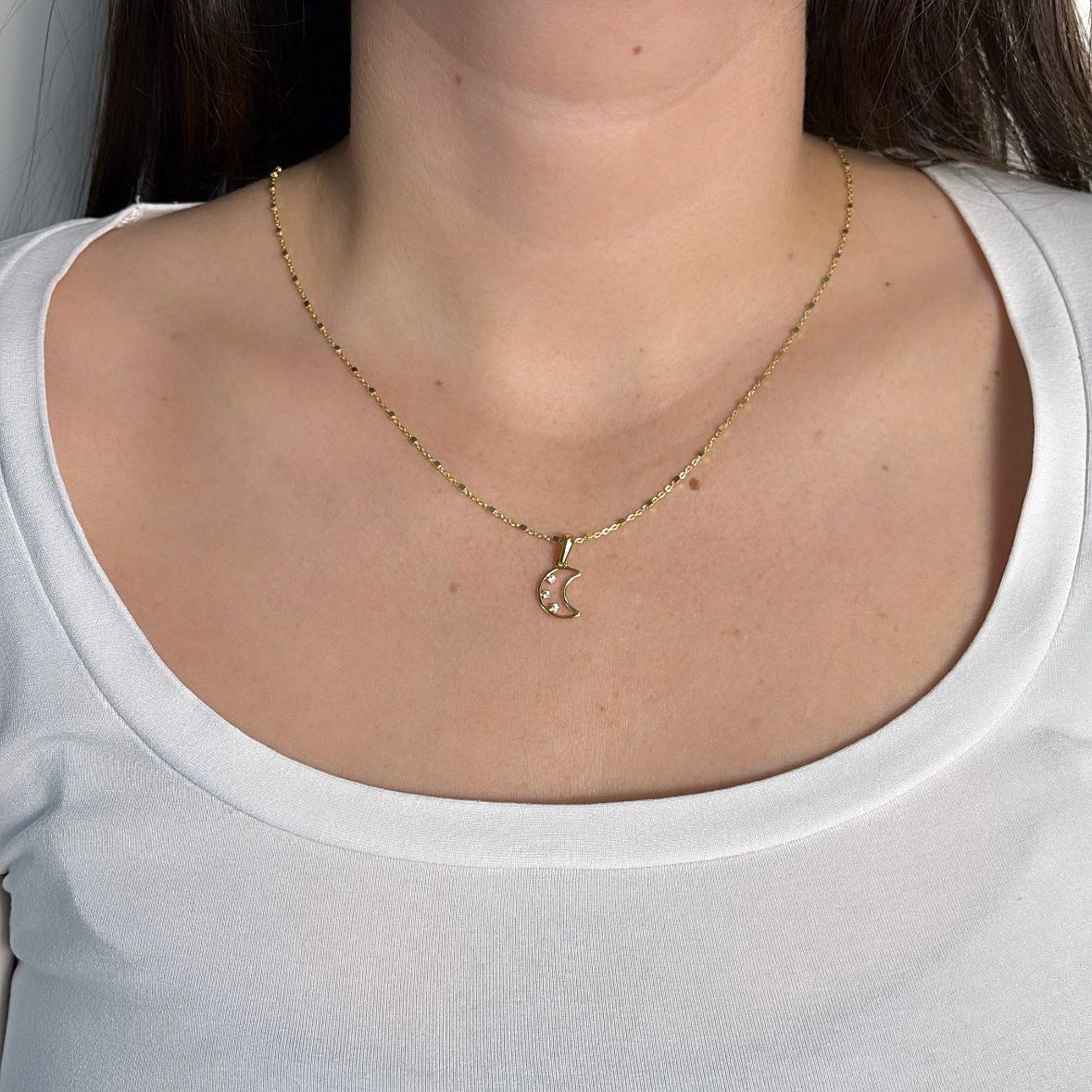 Marbella Moon Pendant Necklace