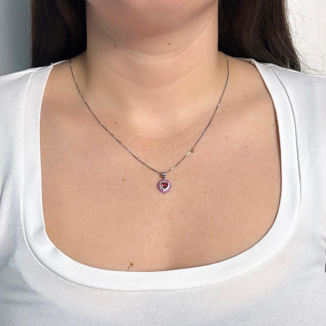 Collana Kate cuore bicolore