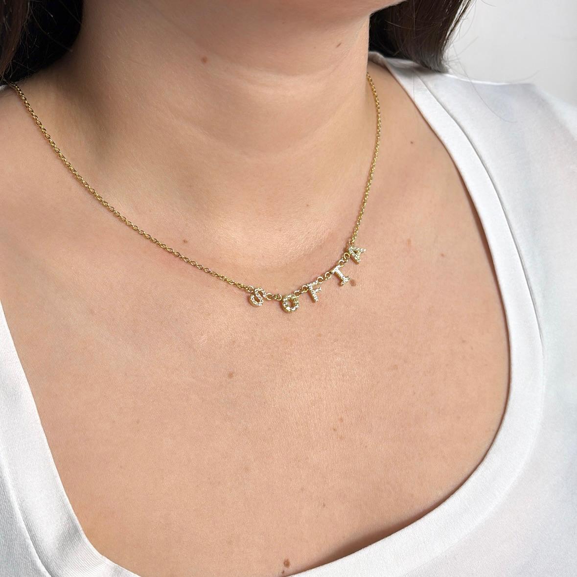 Collana Nome Zirconi