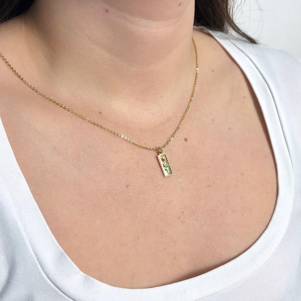 Collana Giverny Targa Rettangolare