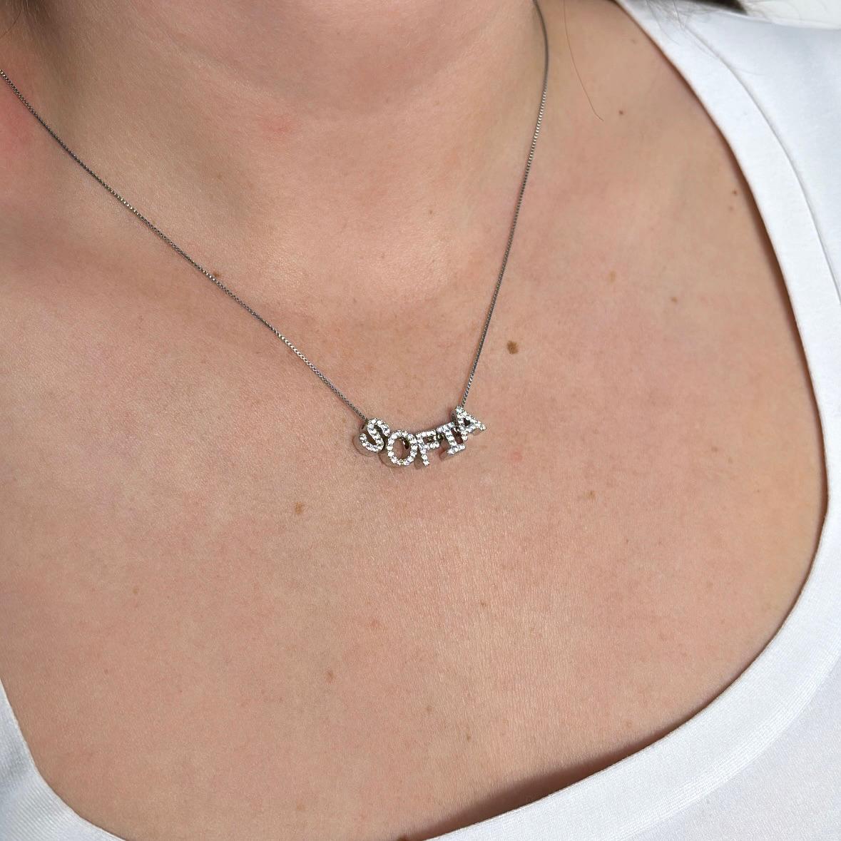 Collana Nome Pavè