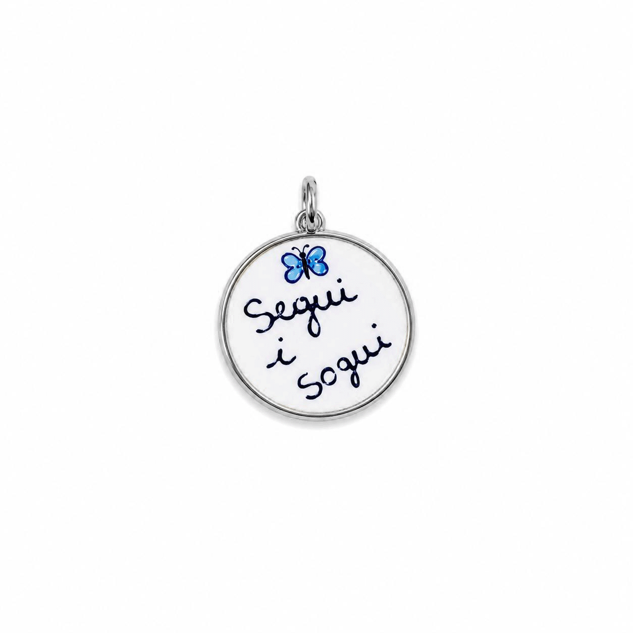 Heart Pendant white enamel