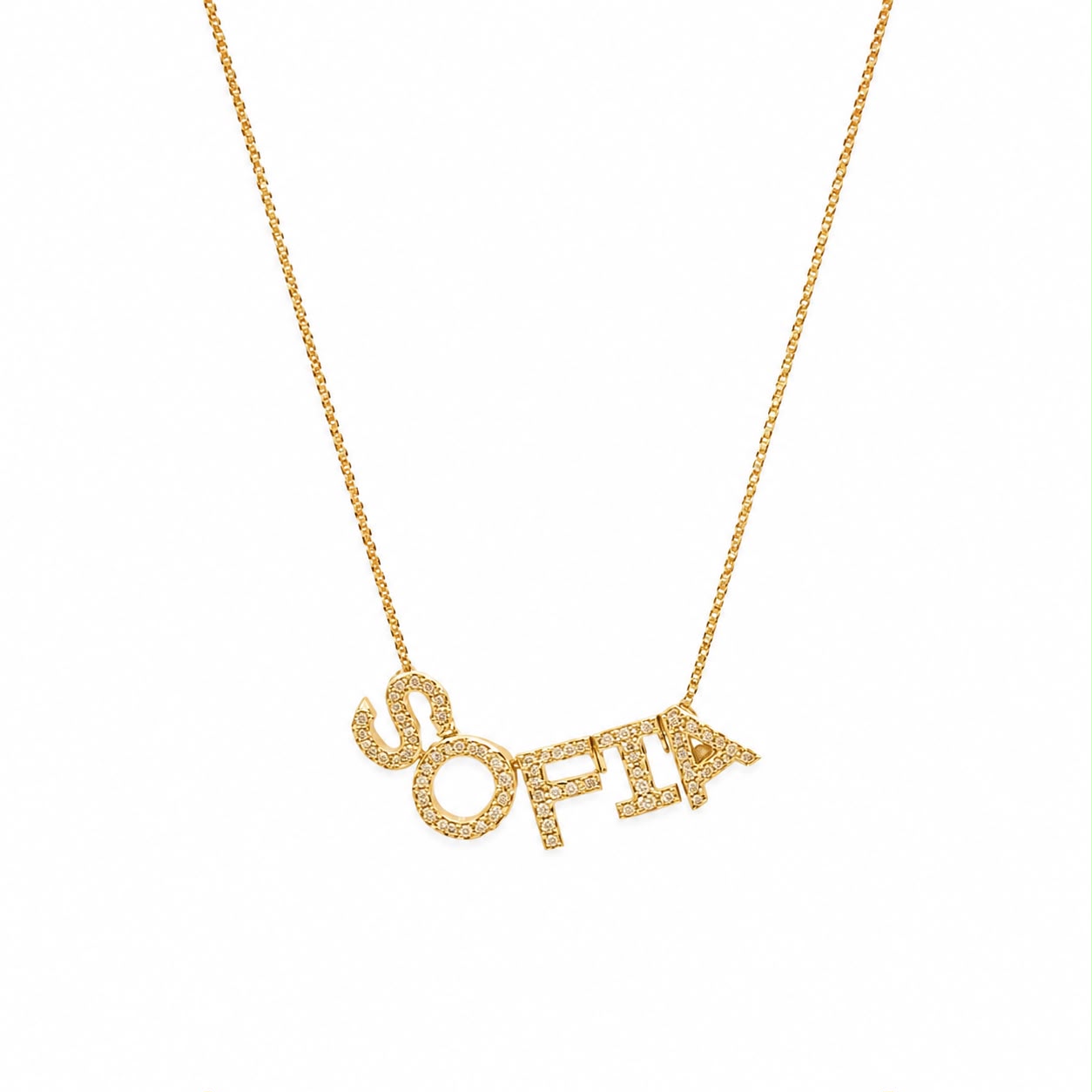 Necklace Pave Name