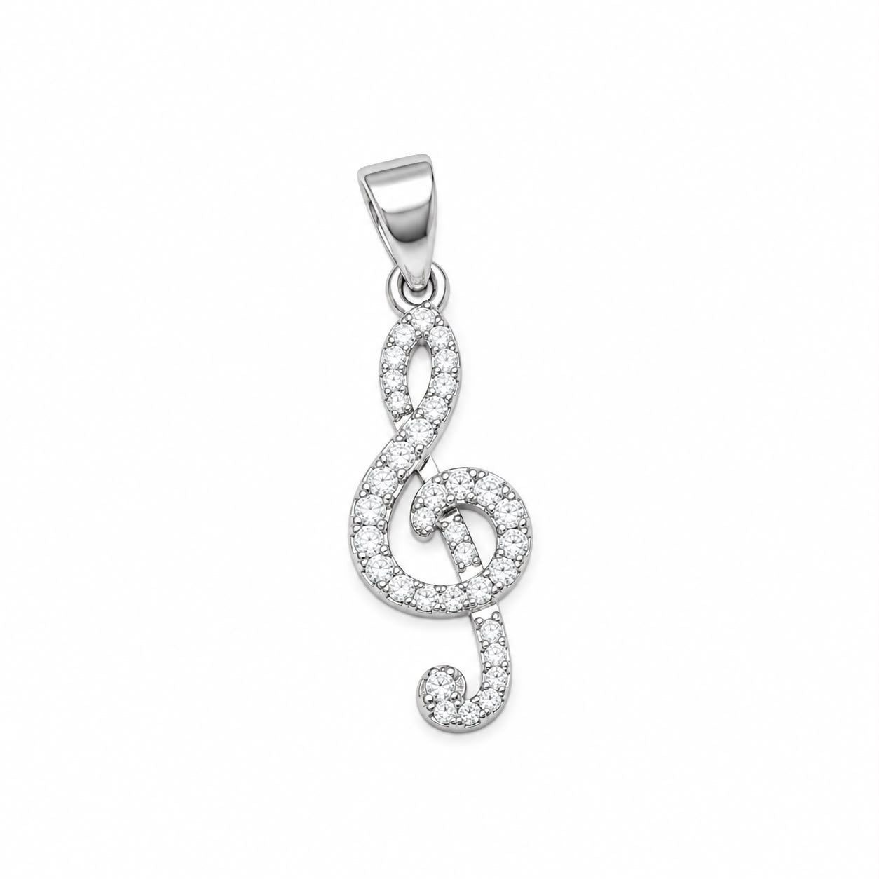 Mom Heart Pendant Zirconia