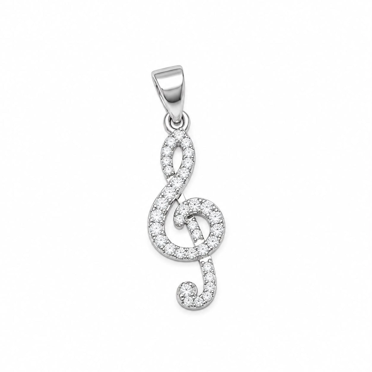Mom Heart Pendant Zirconia