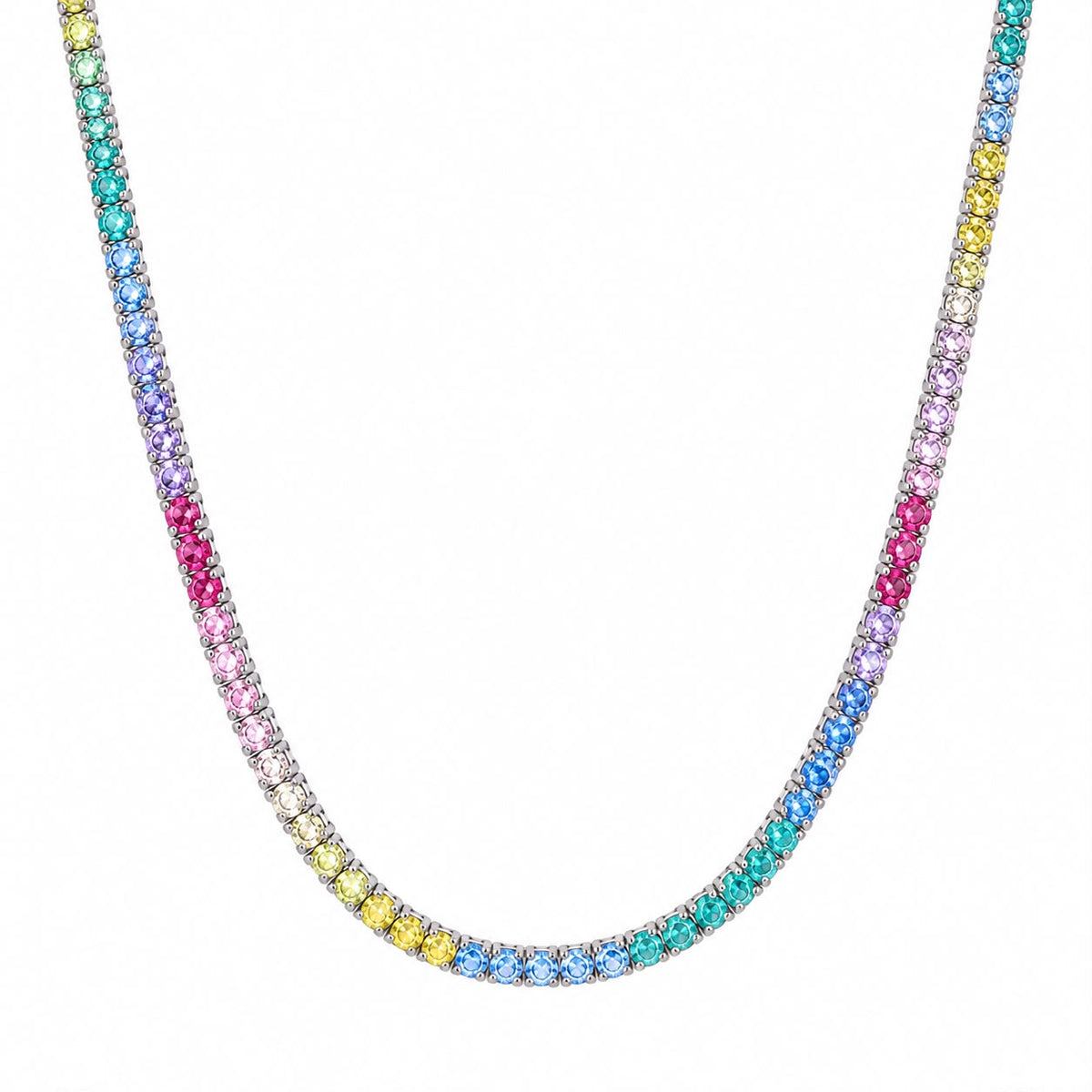 Collana Sandy Tennis Cubic Zirconia Rainbow