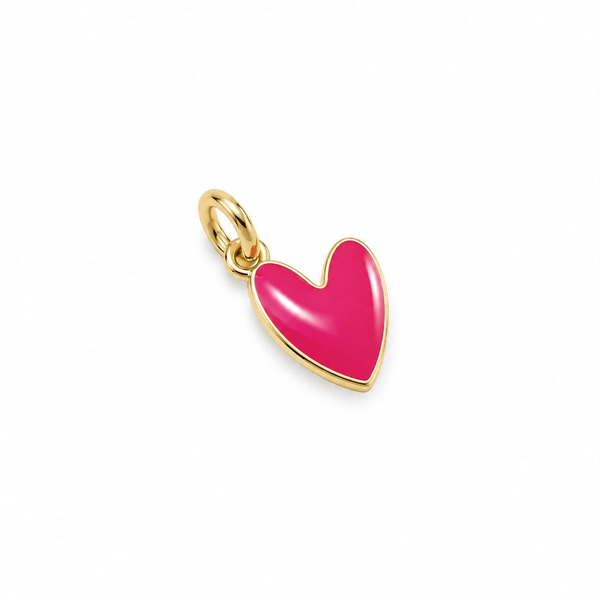 Heart Pendant white enamel