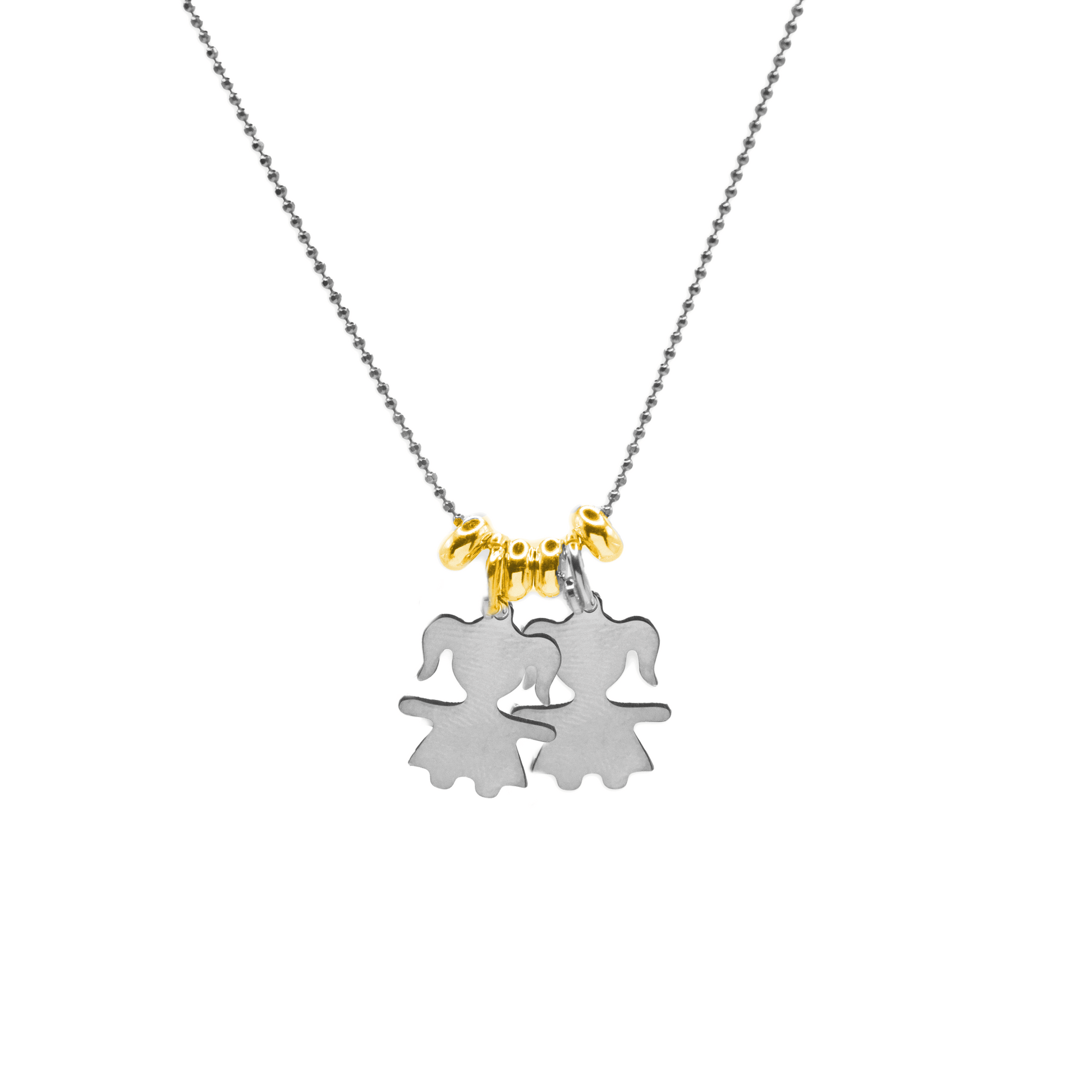 Boy and Girl Rondelle Necklace