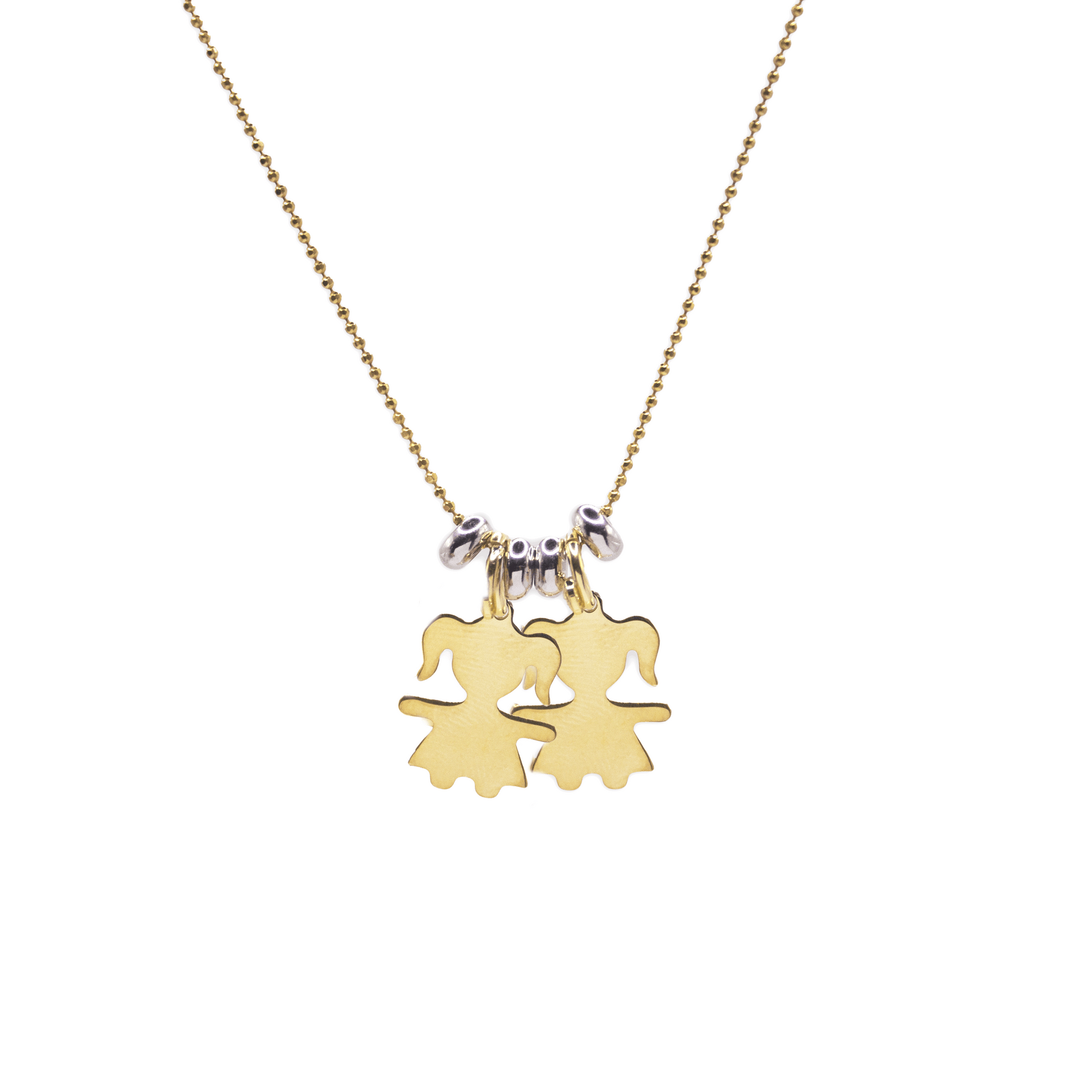 Boy and Girl Rondelle Necklace