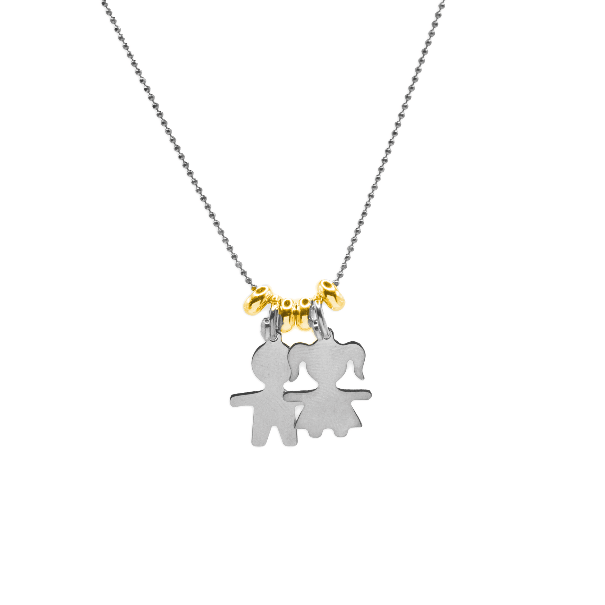 Boy and Girl Rondelle Necklace