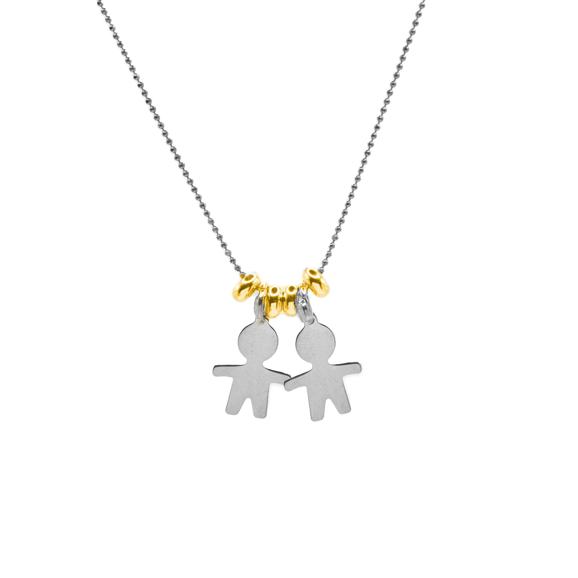 Boy and Girl Rondelle Necklace