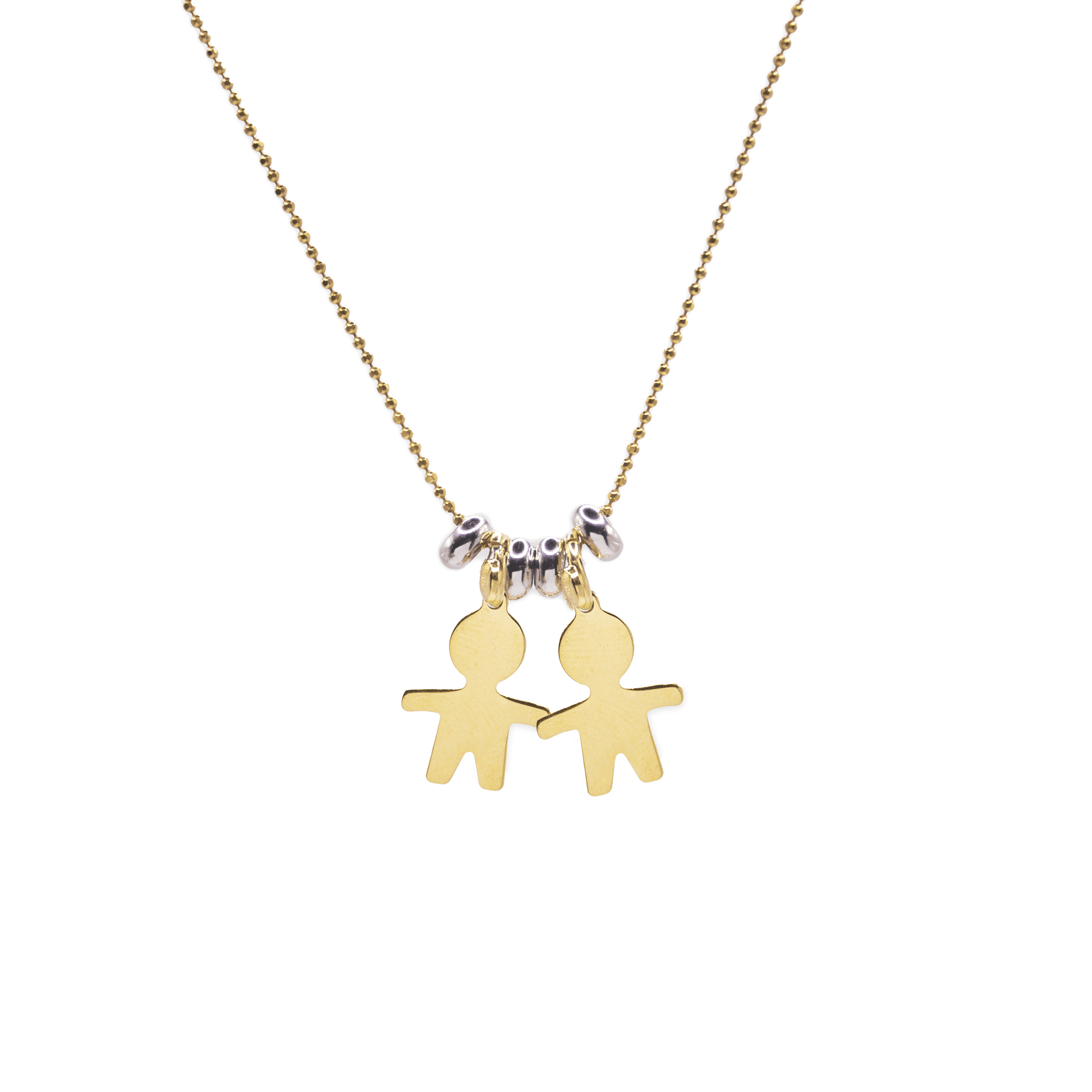 Boy and Girl Rondelle Necklace