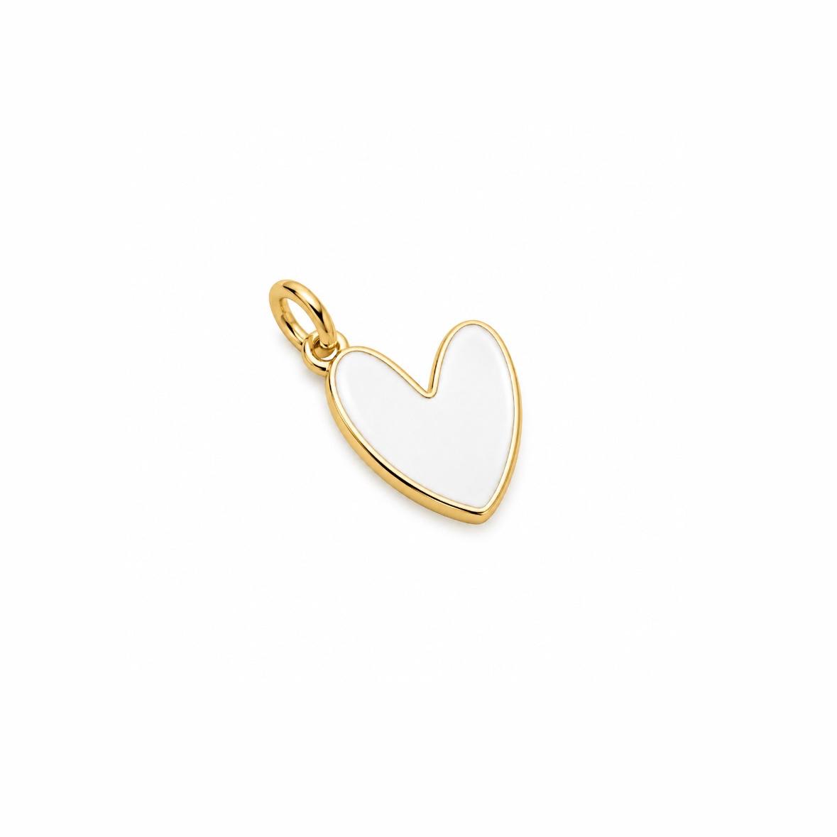 Heart Pendant white enamel