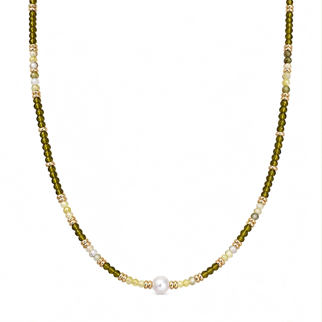 Collana verde nella posizione del riferimento