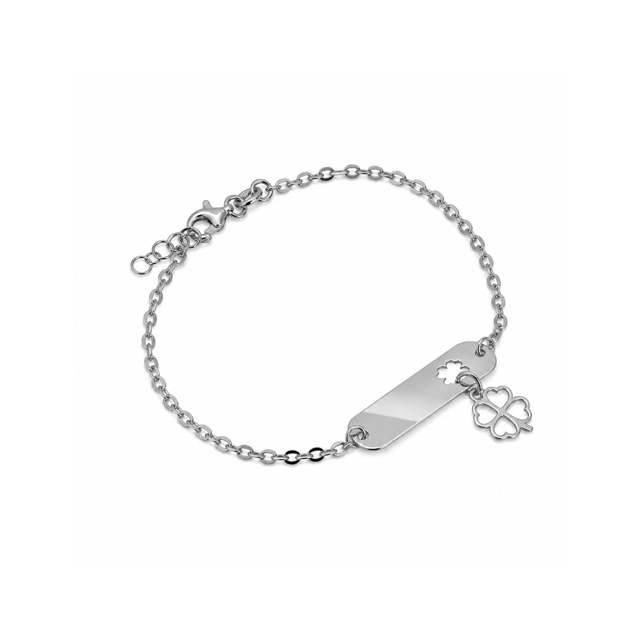 Memories Bracelet with Tag and Four-Leaf Clover