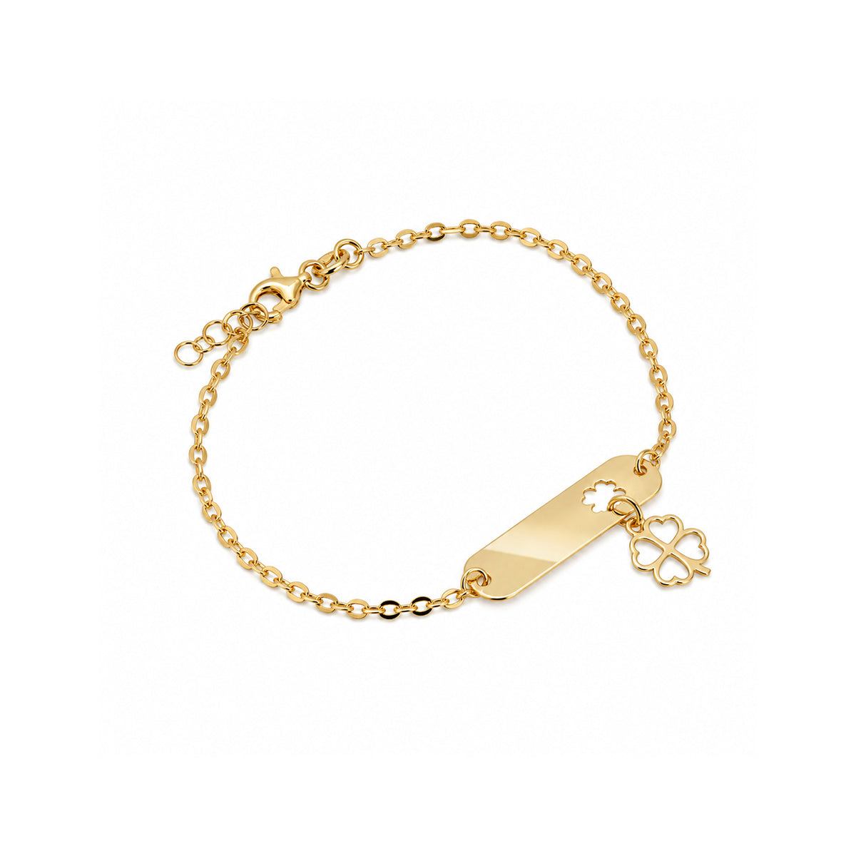 Memories Bracelet with Tag and Four-Leaf Clover