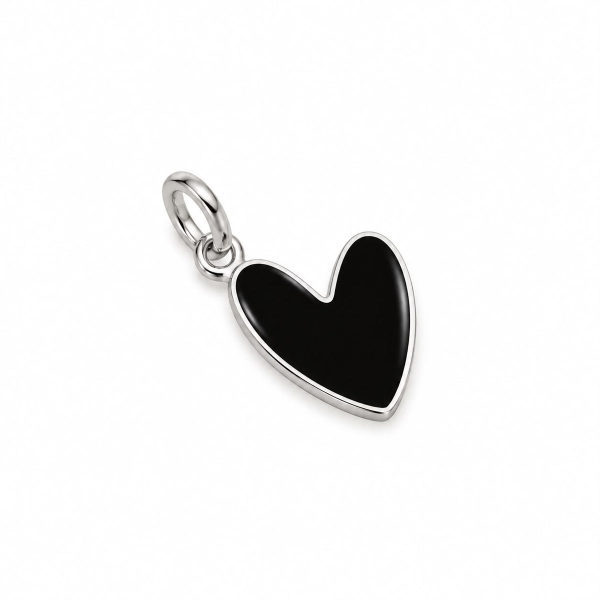 Heart Pendant white enamel