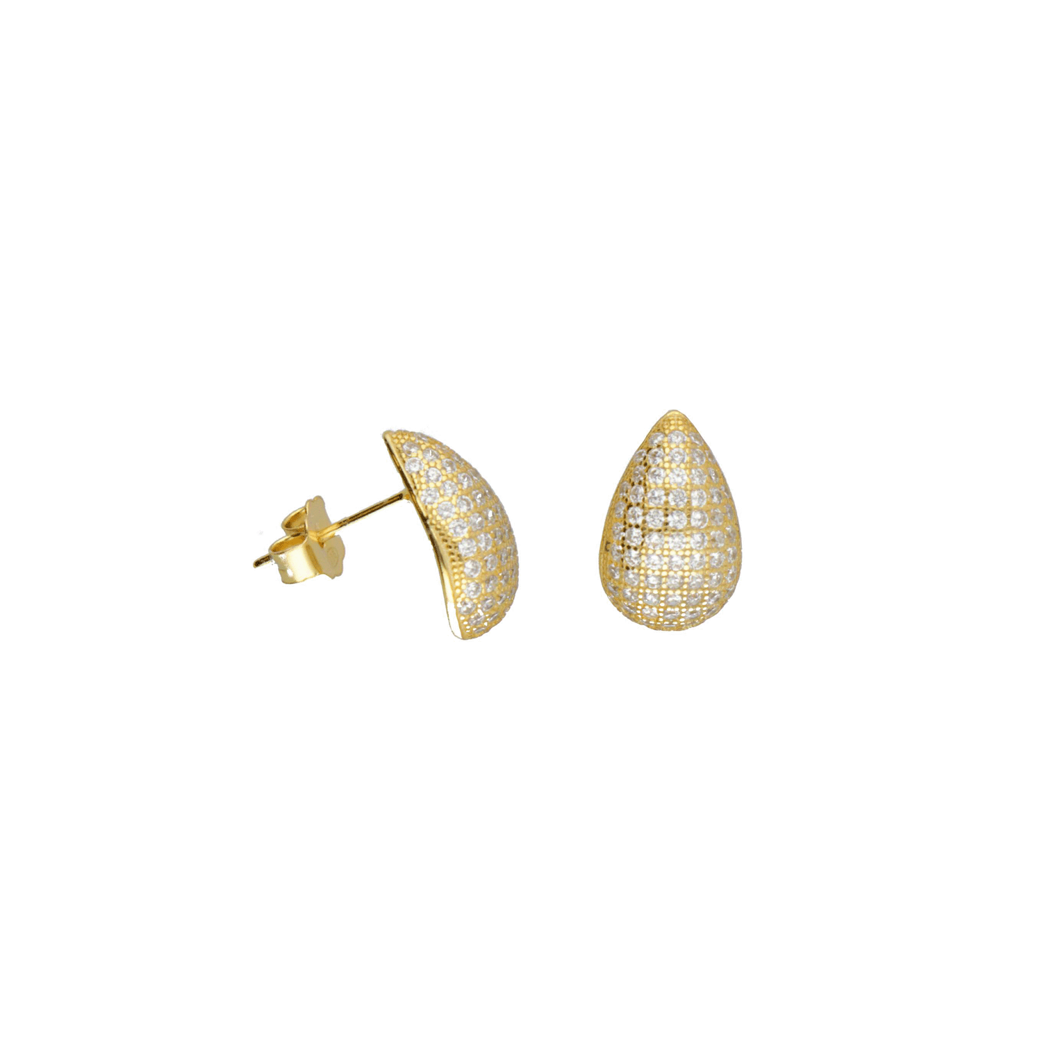 Small Drop Earrings with Zircons