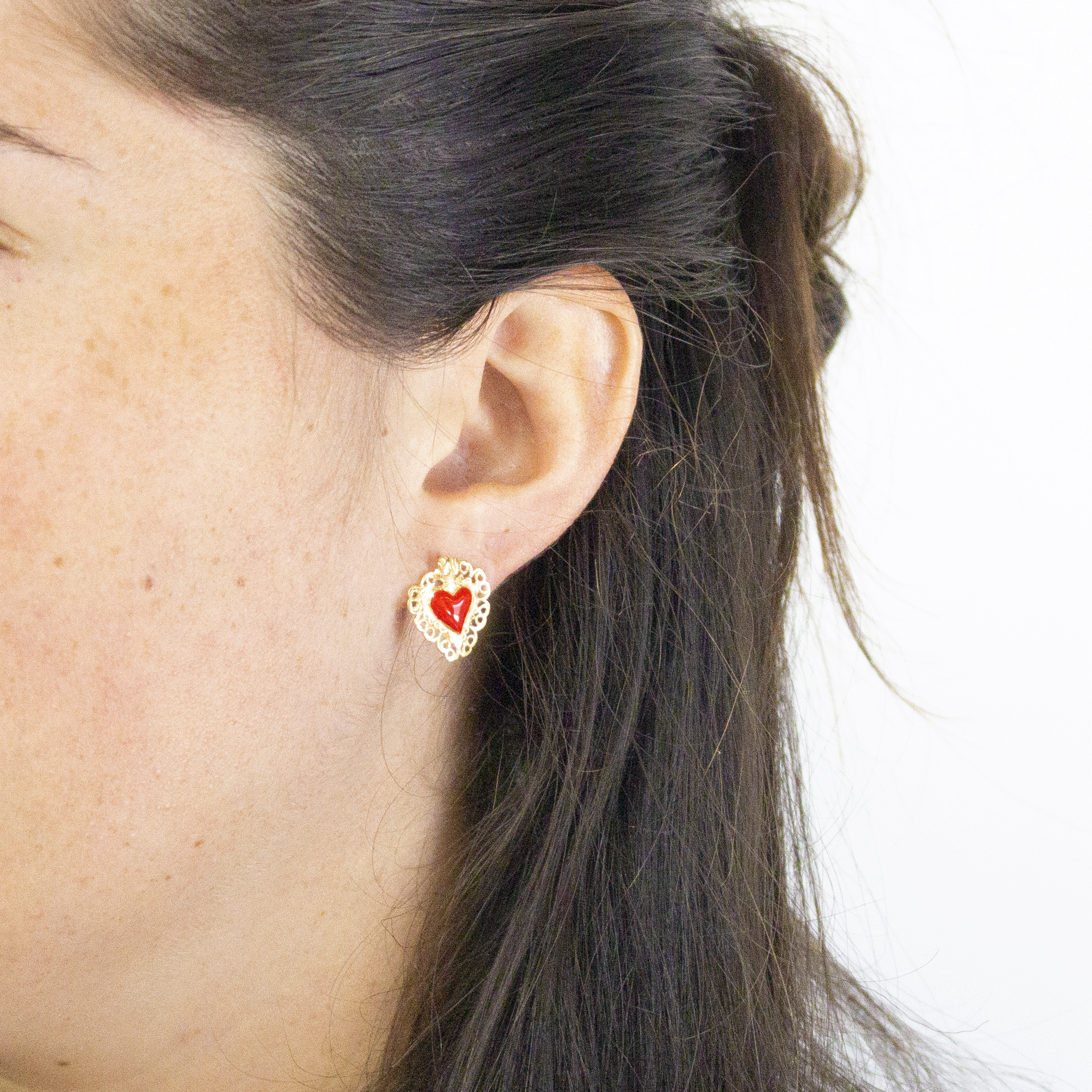 Orecchini Napoli Cuore Rosso