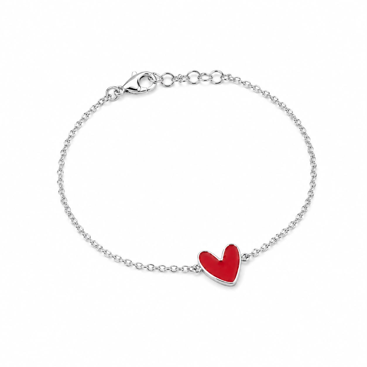 Bracciale Paris Love Smalto Rosso
