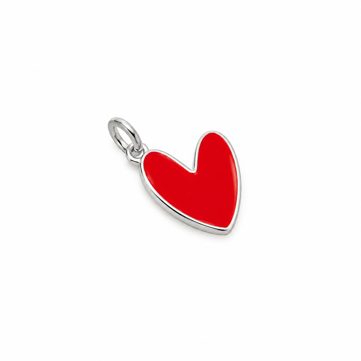 Heart Pendant white enamel