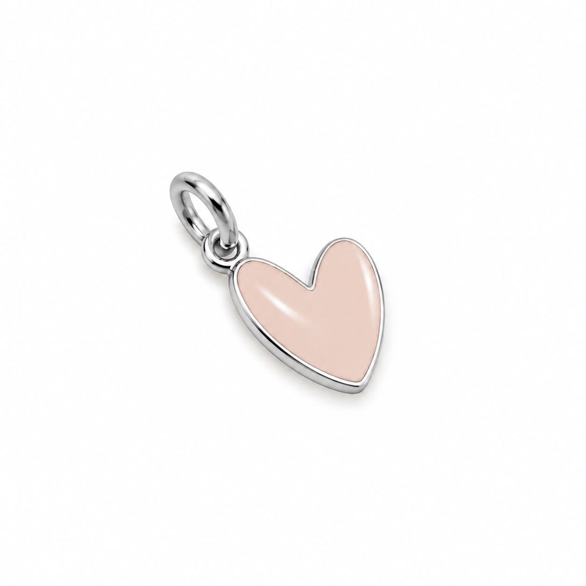 Heart Pendant white enamel