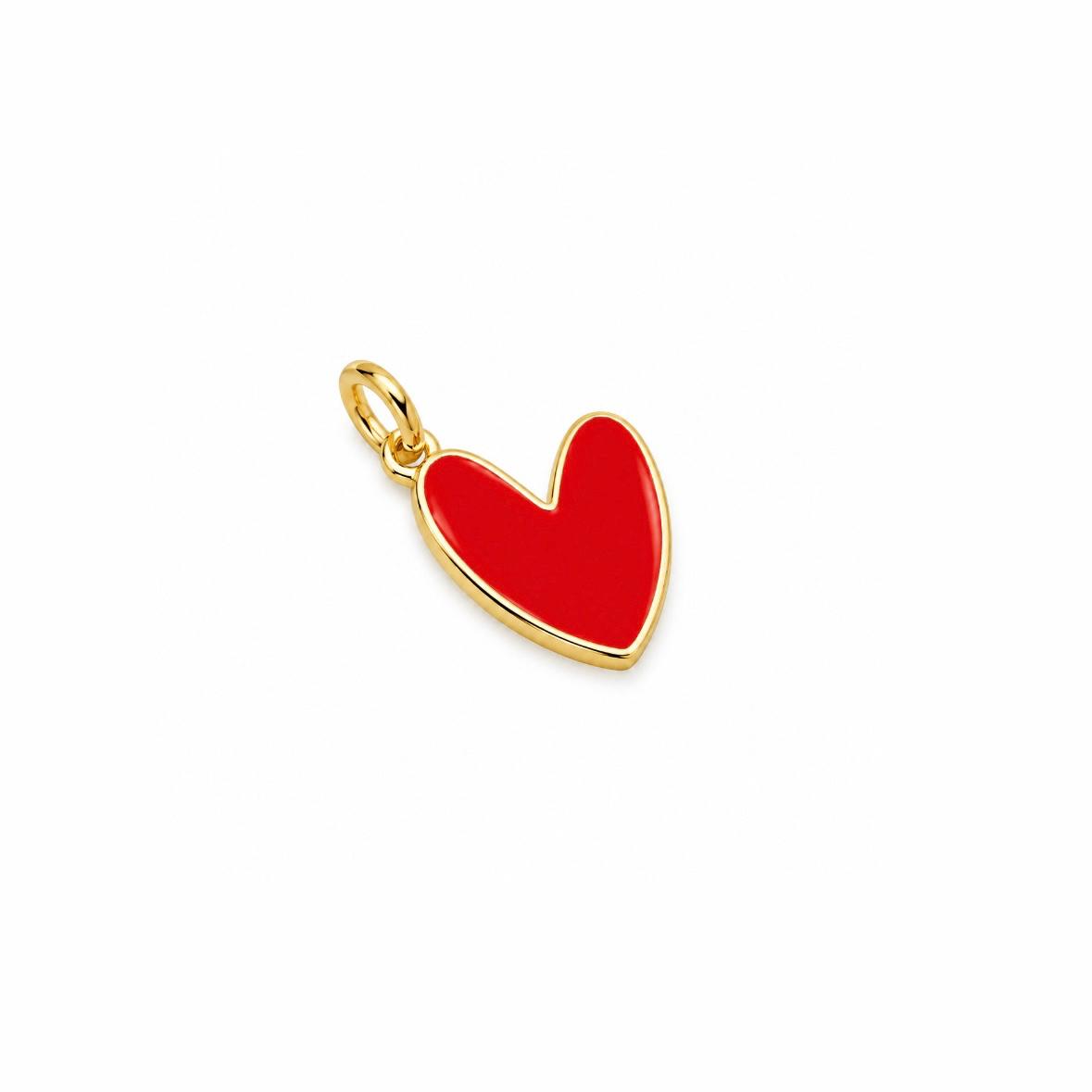 Heart Pendant white enamel