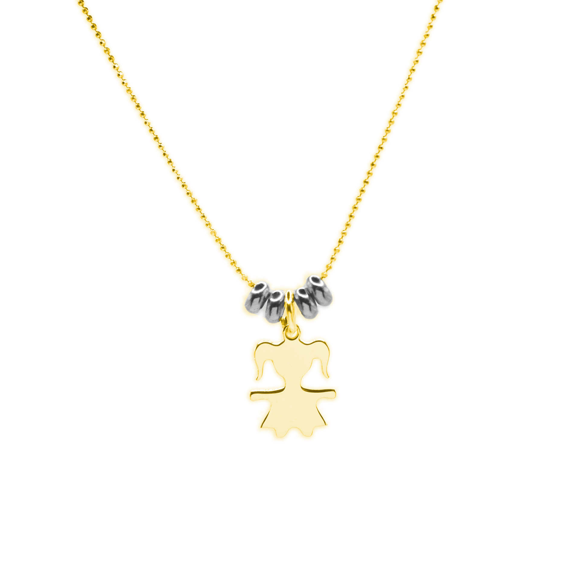 Boy and Girl Rondelle Necklace