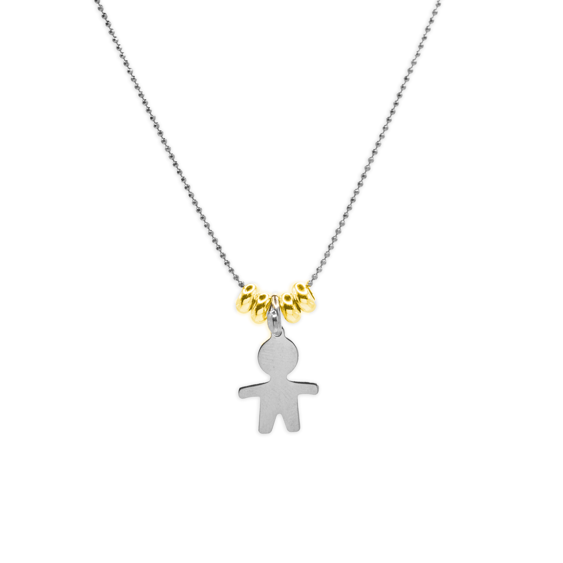 Boy and Girl Rondelle Necklace
